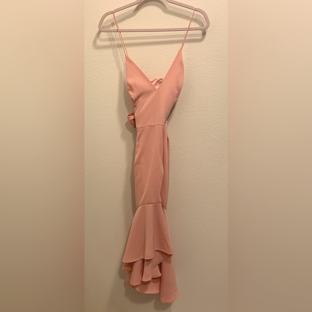 Jarlo Ruffle Midi dress with bow